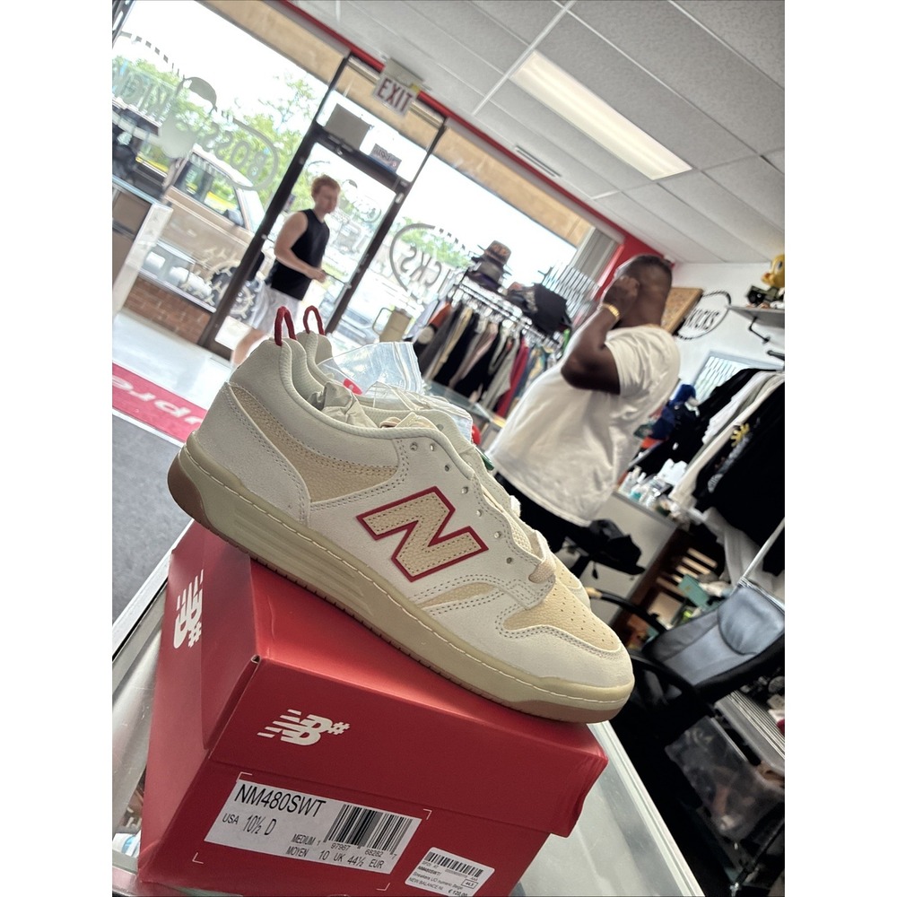 New Balance Numeric 480 x Chocolate Skateboards Sea Salt Red, Men's, NM480SWT
